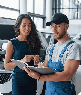 Mechanic repairing a car